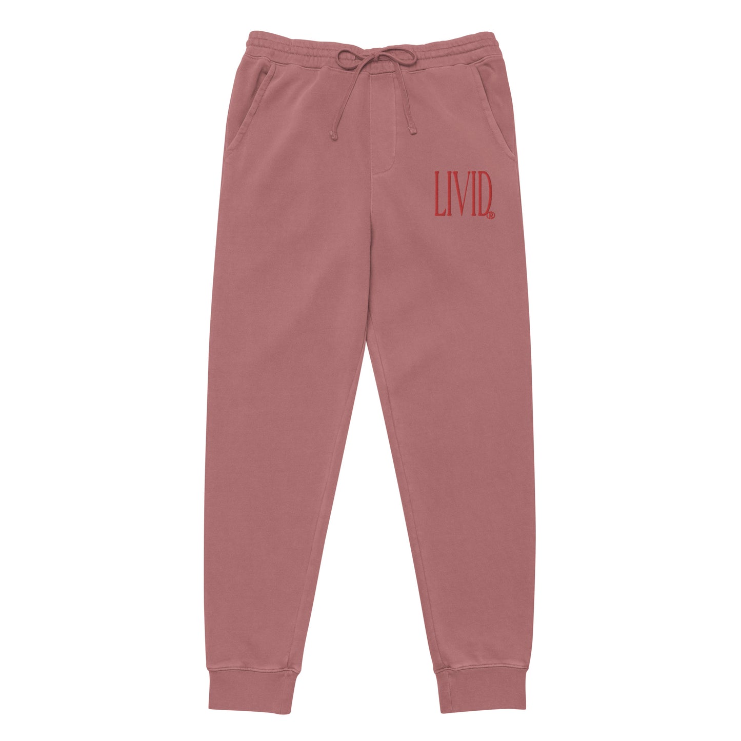 Unisex pigment-dyed sweatpants "Livid" Embroidery